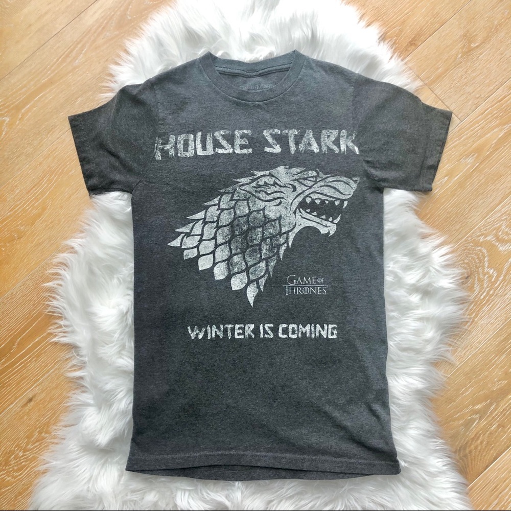$3/30 GAME OF THRONES House Stark grey T-shirt size small